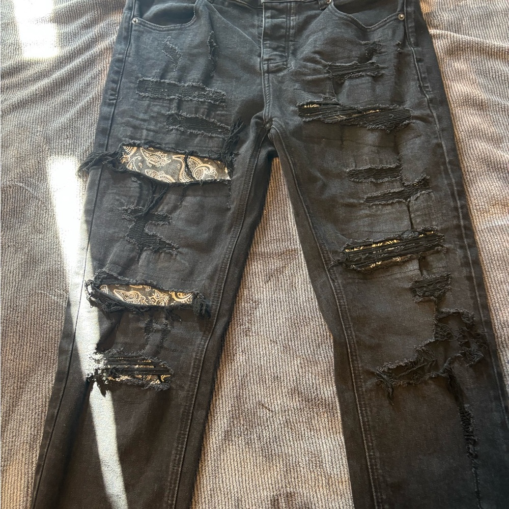 Ksubi Black Distressed Skinny Jeans